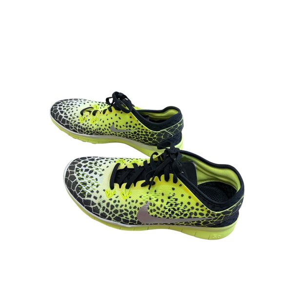 Nike Free 5.0 V4 womans yellow black running sneakers shoes size 6.5 SKU 8348 - Picture 3 of 12